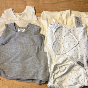 Halo and Swaddle Me sleepsacks and swaddles - set of 4